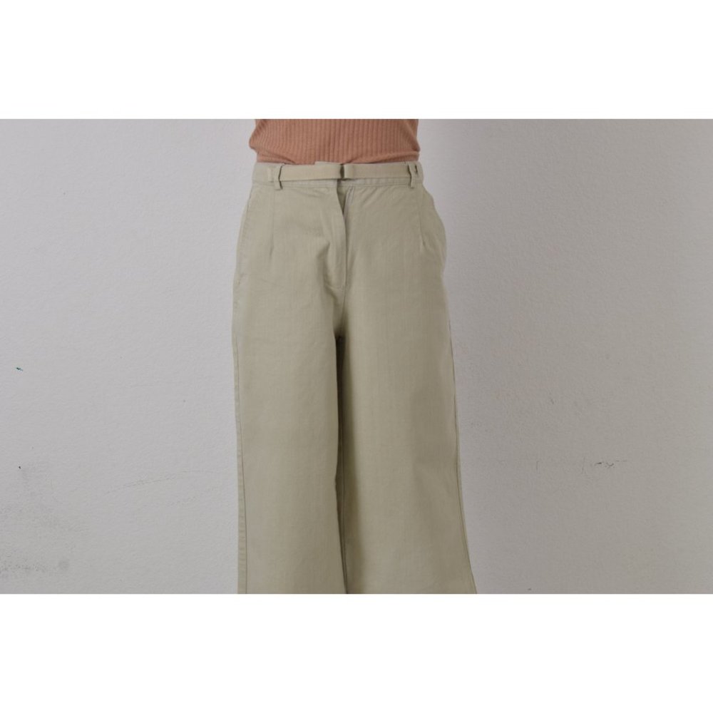 Vintage 90s Beige Cotton‎ Crop Pants | 26 waist - Picture 8 of 9